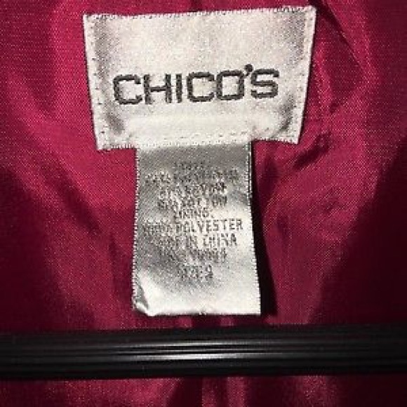 Chicos Womens Size 3 XL Burgundy Blazer Jacket - Picture 4 of 7